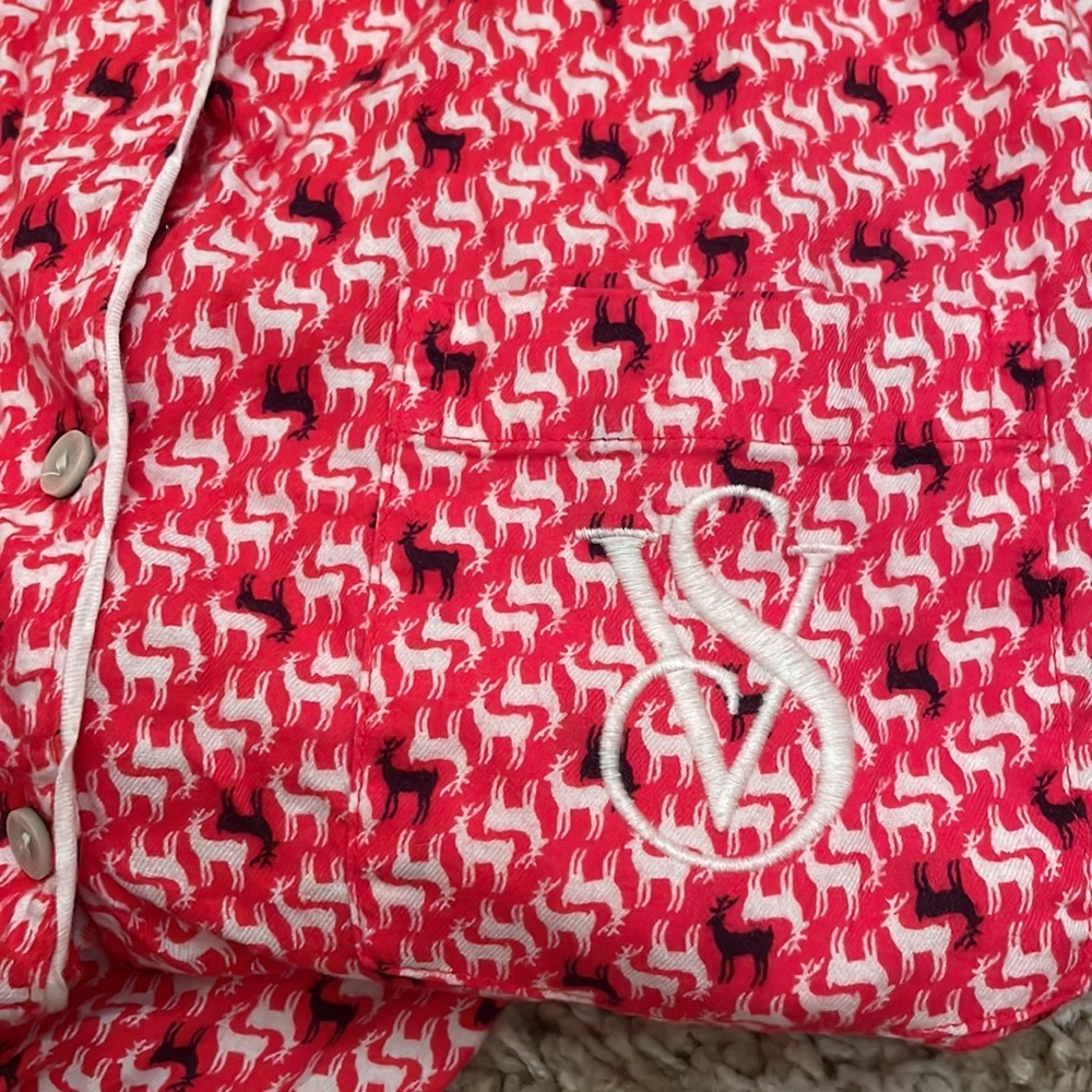 Victoria’s Secret The Dreamer Pajama Set 2 piece Size Small Short SP reindeer - Picture 9 of 10